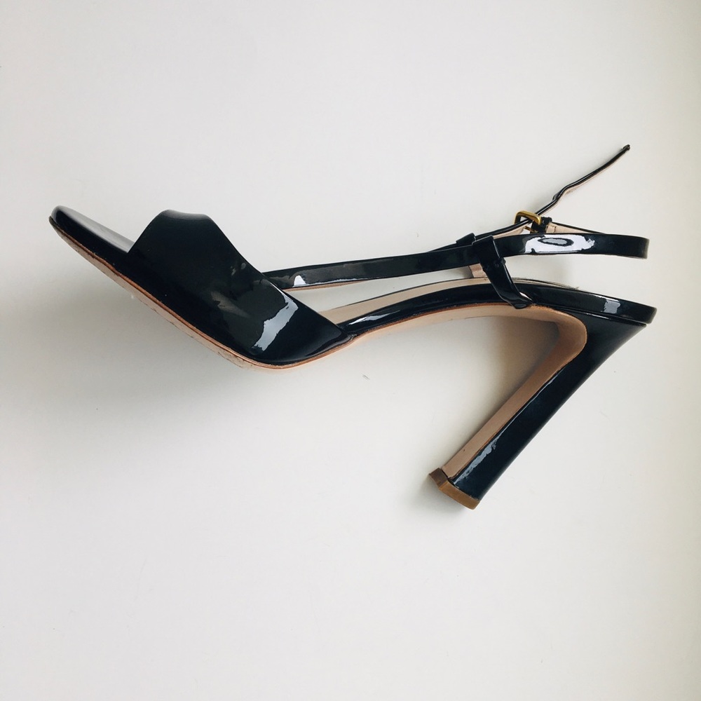 Miu Miu Vernice Black Patent Sandal - Sz 7.5 fits like 7